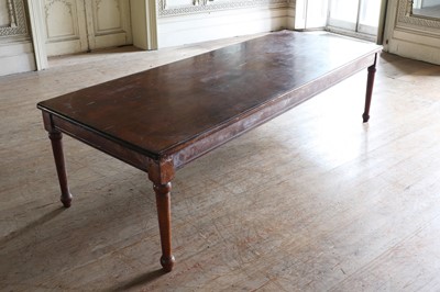Lot 85 - A large oak refectory table