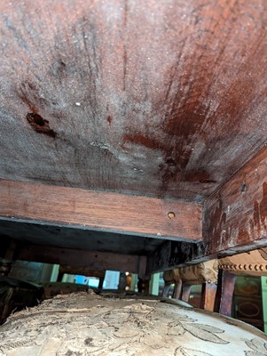 Lot 85 - A large oak refectory table