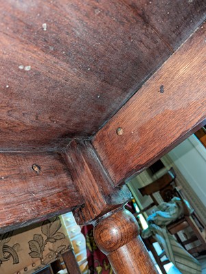 Lot 85 - A large oak refectory table