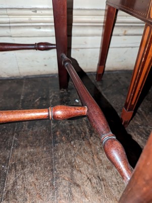 Lot 53 - ☘ A set of six Regency rail-back dining chairs