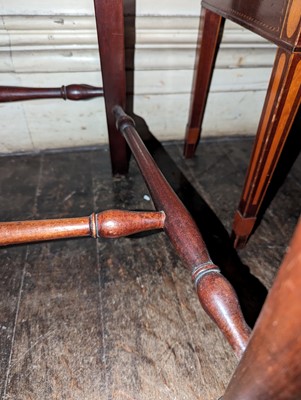 Lot 53 - ☘ A set of six Regency rail-back dining chairs