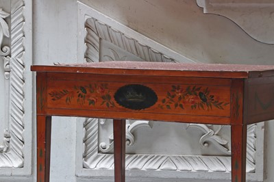 Lot 82 - ☘ A George III satinwood writing table