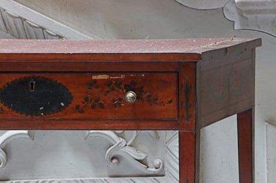 Lot 82 - ☘ A George III satinwood writing table