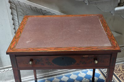 Lot 82 - ☘ A George III satinwood writing table