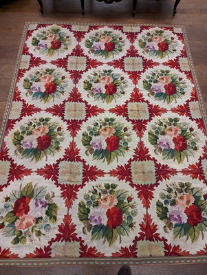 Lot 93 - ☘ A French needlepoint carpet