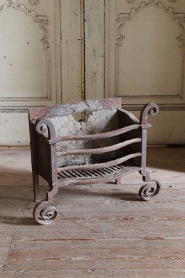 Lot 68 - ☘ An ironwork basket fire grate
