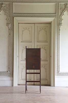 Lot 43 - ☘ A mahogany cheval dressing mirror