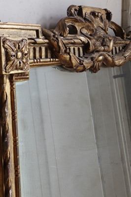 Lot 57 - ☘ A Continental gilt-gesso-framed pier glass