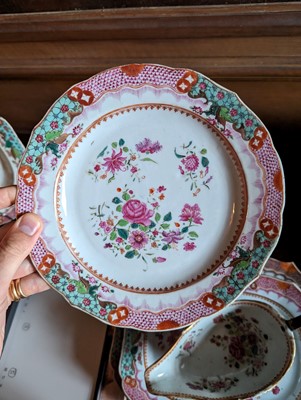 Lot 277 - ☘ An extensive famille rose dinner service