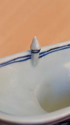 Lot 52 - A Chinese blue and white jue cup