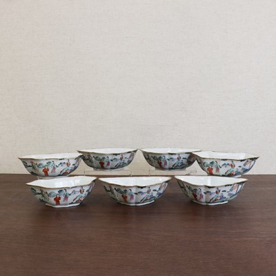 Lot 90 - A collection of seven Chinese famille rose bowls
