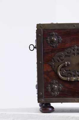 Lot 298 - A padouk and brass-mounted box