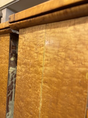 Lot 259 - A pair of George IV bird's-eye maple library bookcases