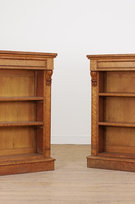 Lot 259 - A pair of George IV bird's-eye maple library bookcases