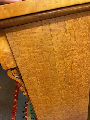 Lot 259 - A pair of George IV bird's-eye maple library bookcases