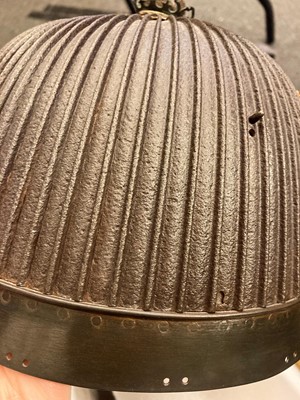 Lot 118 - A Japanese  suji bachi kabuto (ridged helmet)