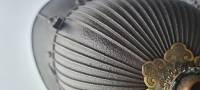 Lot 118 - A Japanese  suji bachi kabuto (ridged helmet)