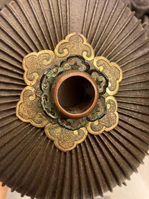 Lot 118 - A Japanese  suji bachi kabuto (ridged helmet)