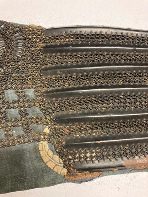 Lot 122 - A group of six pairs of Japanese han kote (arm armour)