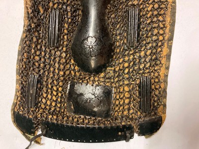 Lot 122 - A group of six pairs of Japanese han kote (arm armour)
