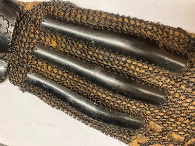 Lot 122 - A group of six pairs of Japanese han kote (arm armour)