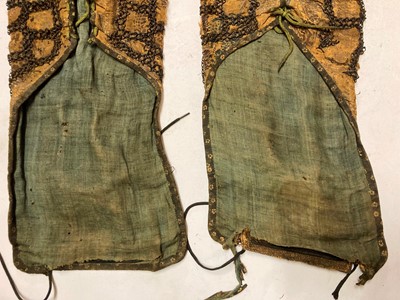 Lot 122 - A group of six pairs of Japanese han kote (arm armour)