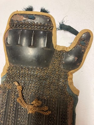 Lot 122 - A group of six pairs of Japanese han kote (arm armour)