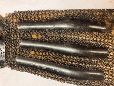 Lot 122 - A group of six pairs of Japanese han kote (arm armour)