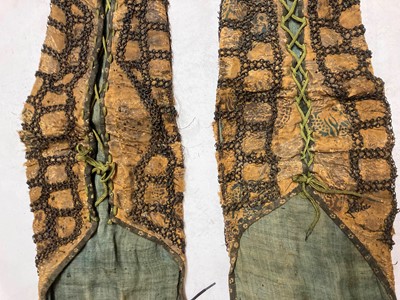 Lot 122 - A group of six pairs of Japanese han kote (arm armour)