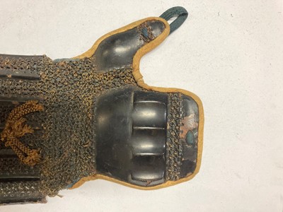 Lot 122 - A group of six pairs of Japanese han kote (arm armour)