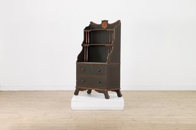 Lot 256 - A painted wooden waterfall bookcase