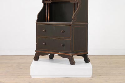 Lot 256 - A painted wooden waterfall bookcase