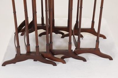 Lot 4 - A Regency mahogany and satinwood quartetto nest of tables