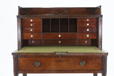 Lot 19 - A George III Sheraton Period mahogany bonheur-du-jour