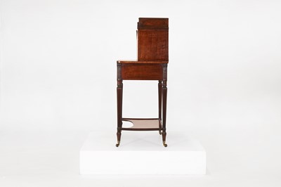 Lot 19 - A George III Sheraton Period mahogany bonheur-du-jour