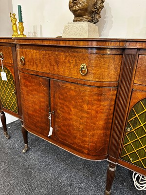 Lot 24 - A pair of mahogany and painted cabinets