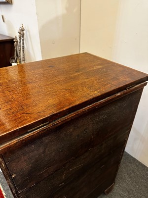 Lot 33 - A George I walnut 'bonnet' chest