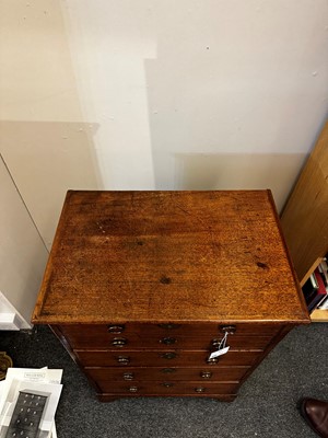 Lot 33 - A George I walnut 'bonnet' chest