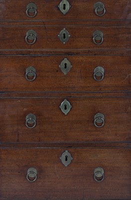 Lot 33 - A George I walnut 'bonnet' chest