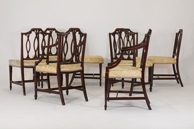 Lot 54 - A set of eight George III-style mahogany dining chairs