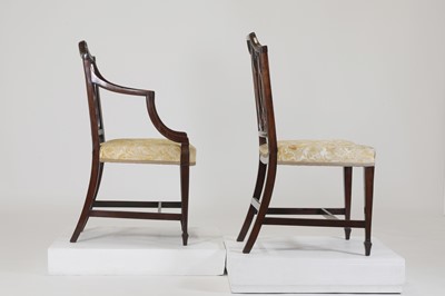 Lot 54 - A set of eight George III-style mahogany dining chairs