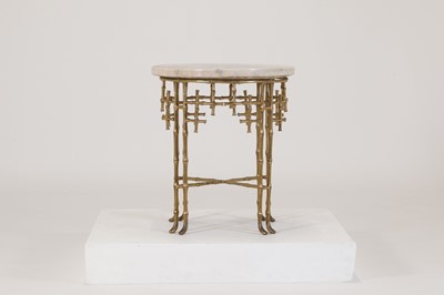 Lot 56 - A grand tour specimen marble and gilt-brass occasional table