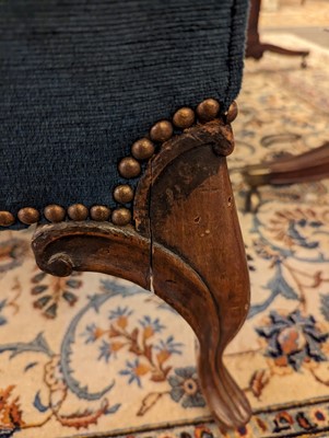 Lot 61 - A George III-style walnut sofa