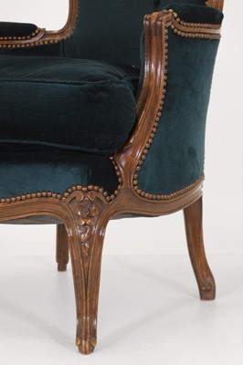 Lot 65 - A Louis XV-style beech fauteuil