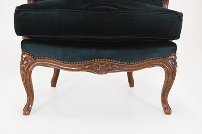 Lot 65 - A Louis XV-style beech fauteuil