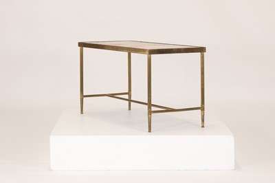 Lot 71 - A brass and marble coffee table