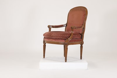Lot 68 - A Louis XVI Transitional beech fauteuil à la reine