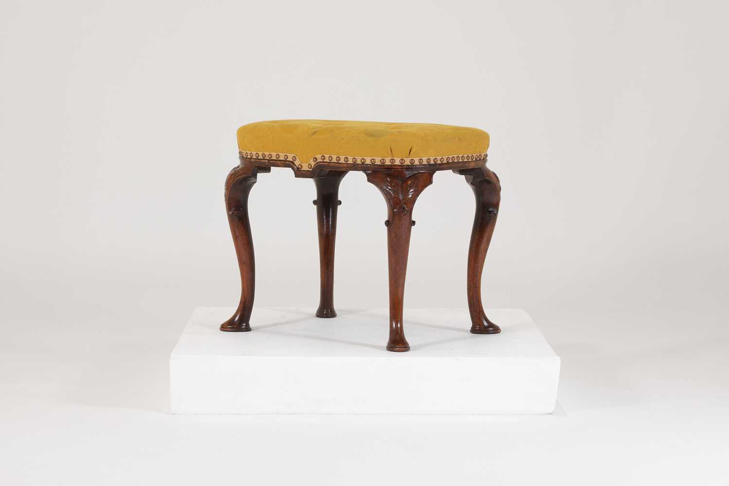 Lot 78 - A George II walnut stool