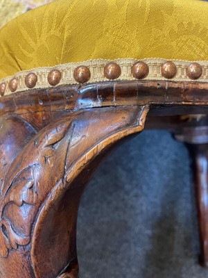 Lot 78 - A George II walnut stool
