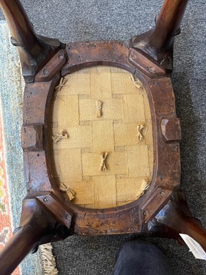 Lot 78 - A George II walnut stool